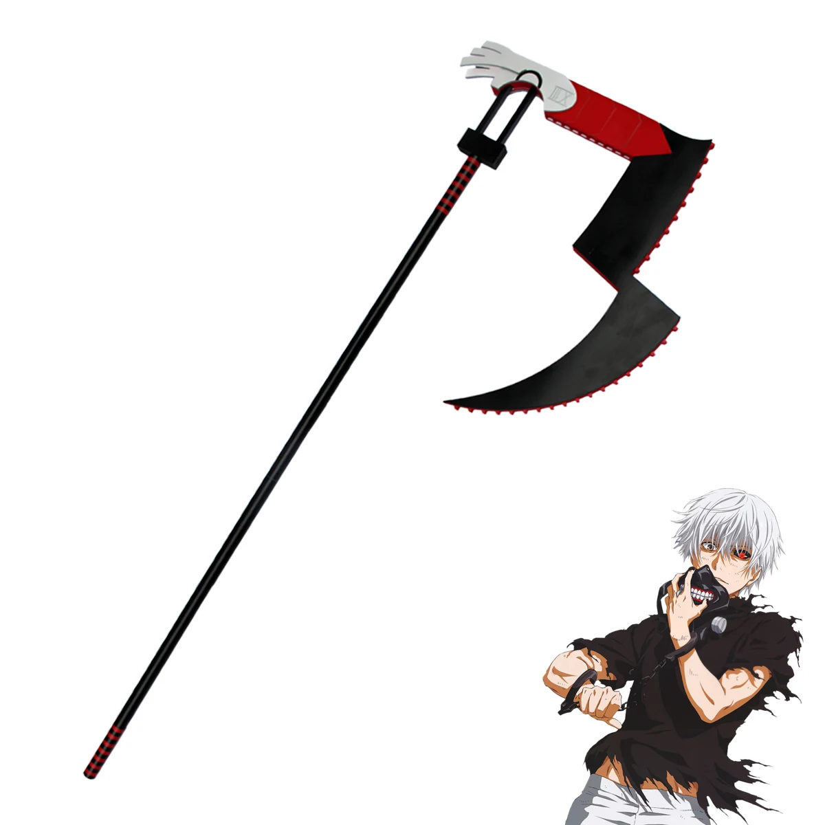 Реквизит для косплея из ПВХ Tokyo Ghoul JUZO SUZUYA REI Scythe 59 дюймов|Реквизит костюмов| |