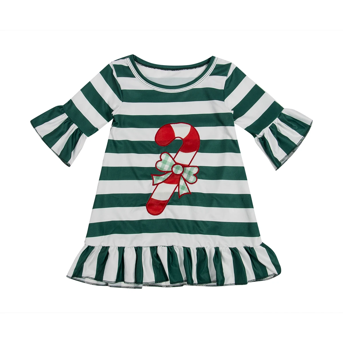 Christmas Toddler Kids Baby Girl Dress Striped Red Green Deer Party Children Clothes | Детская одежда и обувь