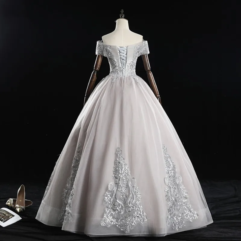 Роскошное Длинное Пышное платье 2019 с рукавами крылышками милое 16 для 15 лет