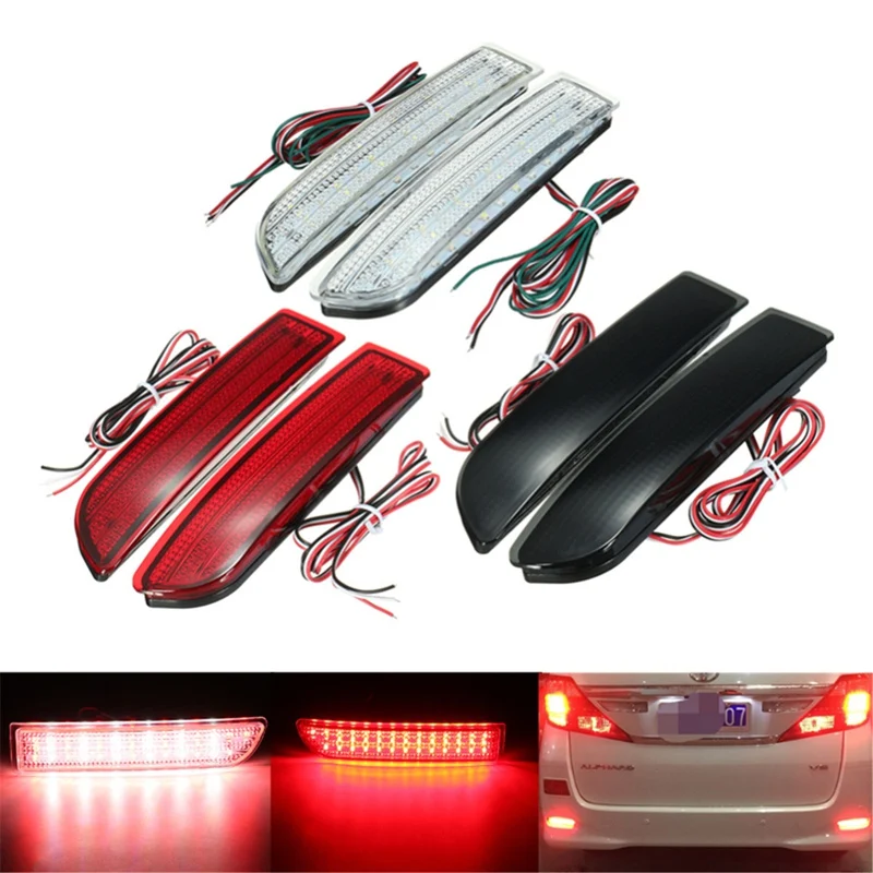 

2x Car LED Tail Light Parking Brake Rear Bumper Reflector Lamp for Toyota Avensis/Alphard MK I/RAV4 Red Fog Stop Lights