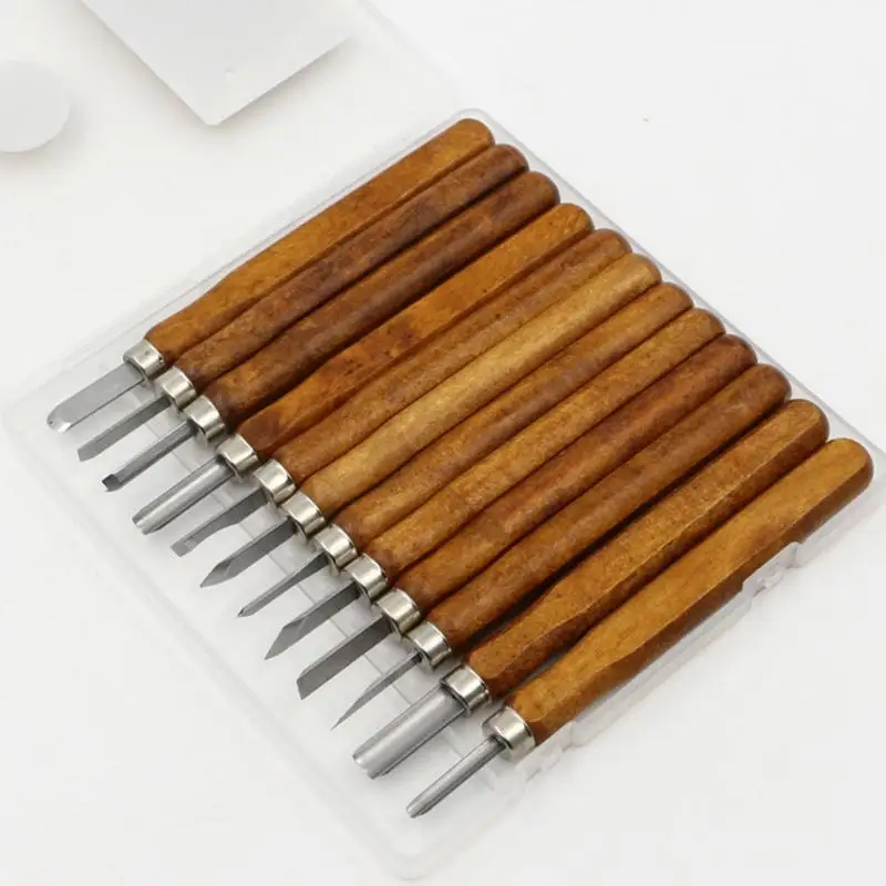 

3/10/12Pcs Wood Carving Hand Chisel Tool Set Woodworking Professional Carving Knife Set