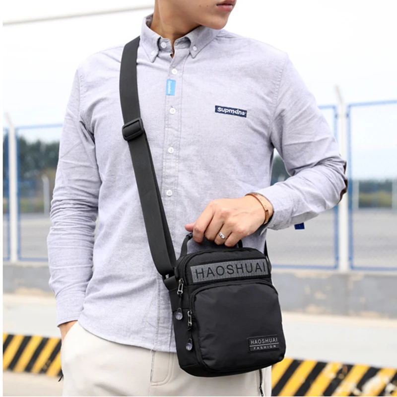 Для мужчин высокое качество сумка через плечо multi-карман барсетка Путешествия
