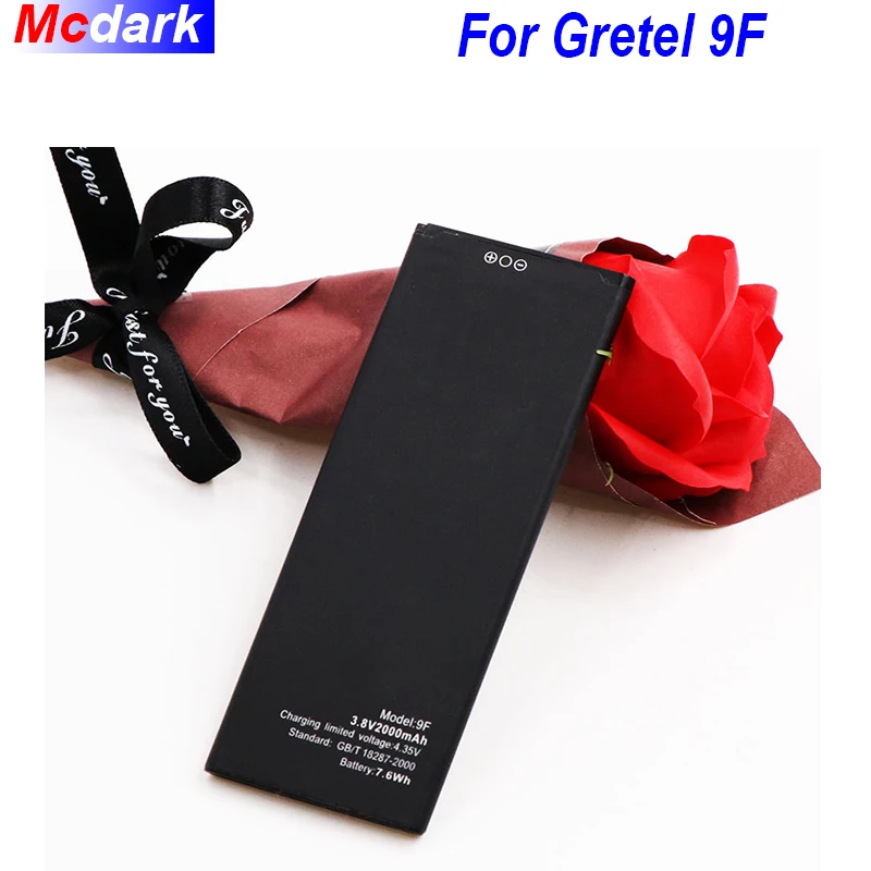 Mcdark 2000mAh батарея для Gretel 9F аккумуляторная AKKU ACCU PIL A7 мобильный