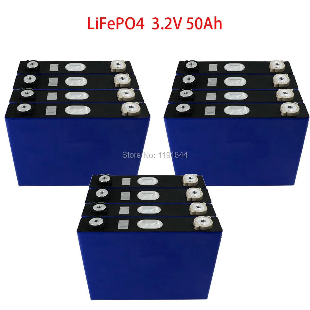 12 шт./лот 3 2 В 50 Ач камера LiFePO4 с длительным сроком службы для электромобиля