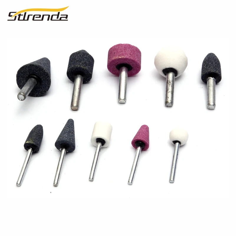 STLRENDA 10 шт./компл. 1/4 &quot1/8&quot хвостовик шарошка абразивная Шлифовальная головка