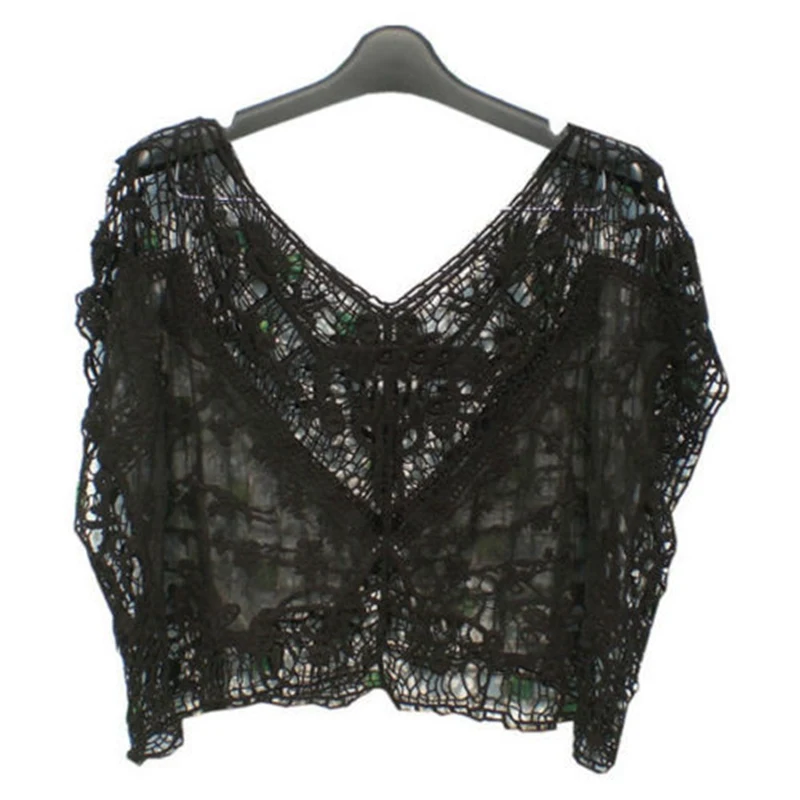 Летняя женская пляжная Свободная Повседневная блузка Топ бикини легкая и тонкая