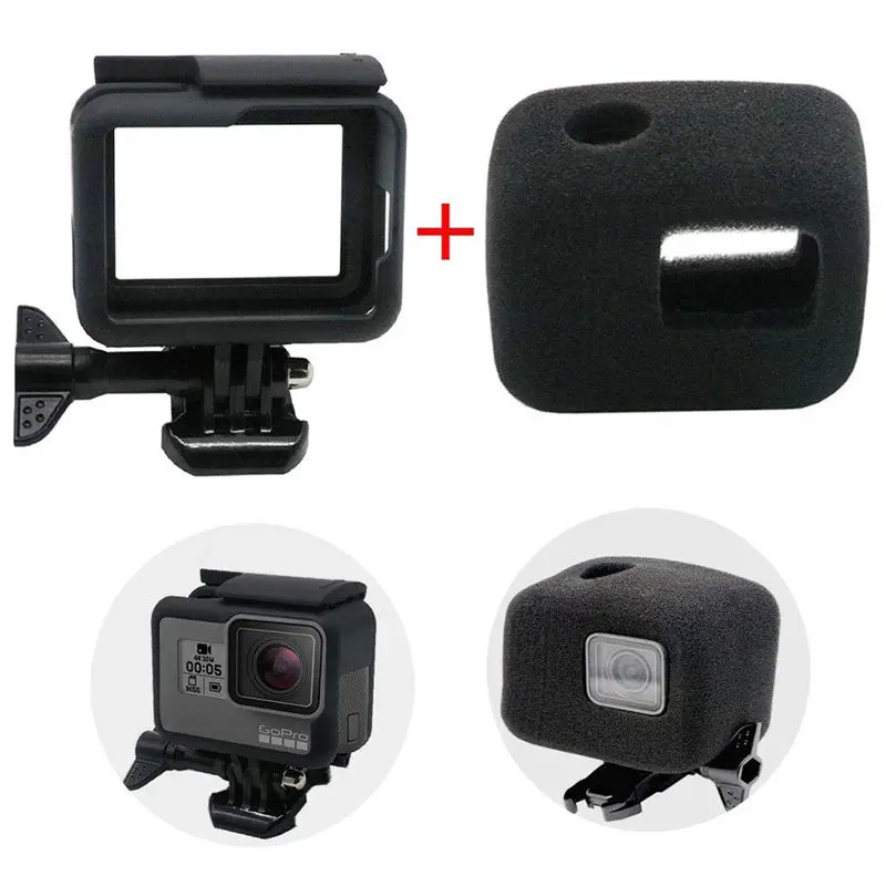 Чехол с защитной рамкой + чехол на лобовое стекло для Gopro-Hero 7/6/5/Hero Hd аксессуары