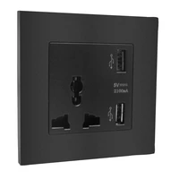 universal 86 wall socket adapter ac electrical power outlet plug adaptor built in 2 usb charger 2100ma 10a 250v