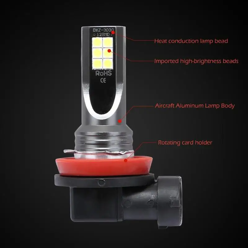 VODOOL H1 H3 H7 H11 9005 9006 Автомобильный светодиодный головной светильник лампы H4 3030