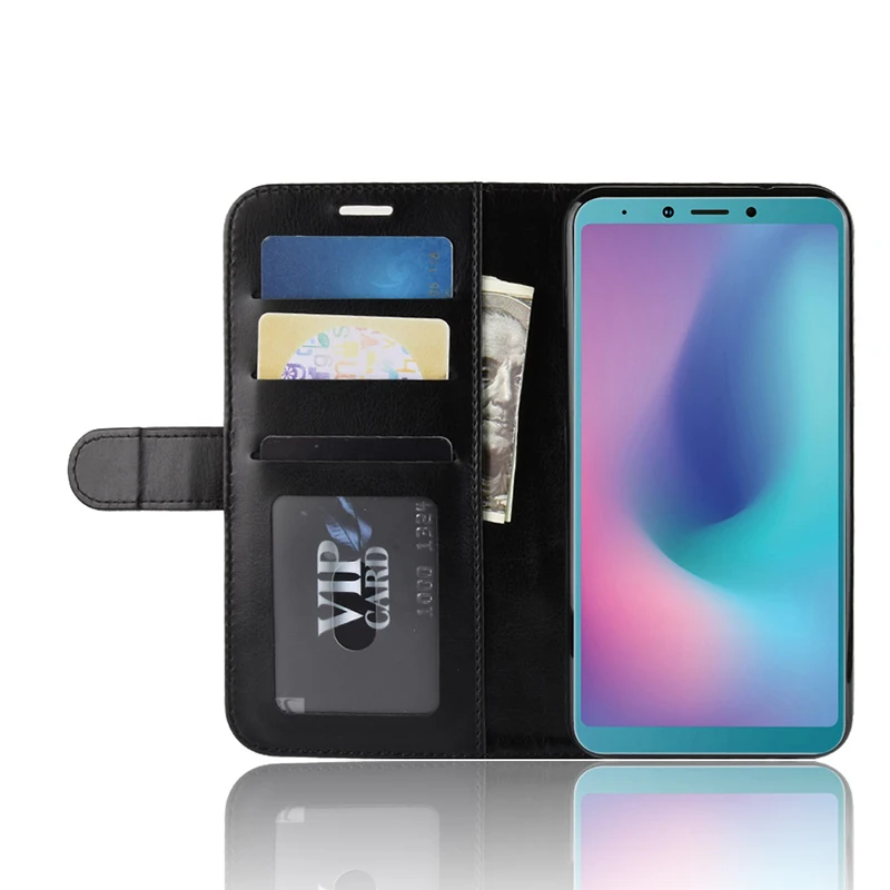 Alesser для samsung Galaxy A6s кожаный чехол флип натуральная кожа телефона с кармашком