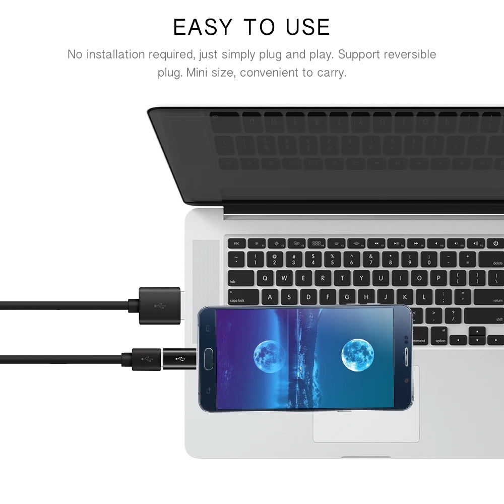 Адаптер Powstro с Type C на USB переходник Micro 3 1 для передачи данных Samsung iPhone