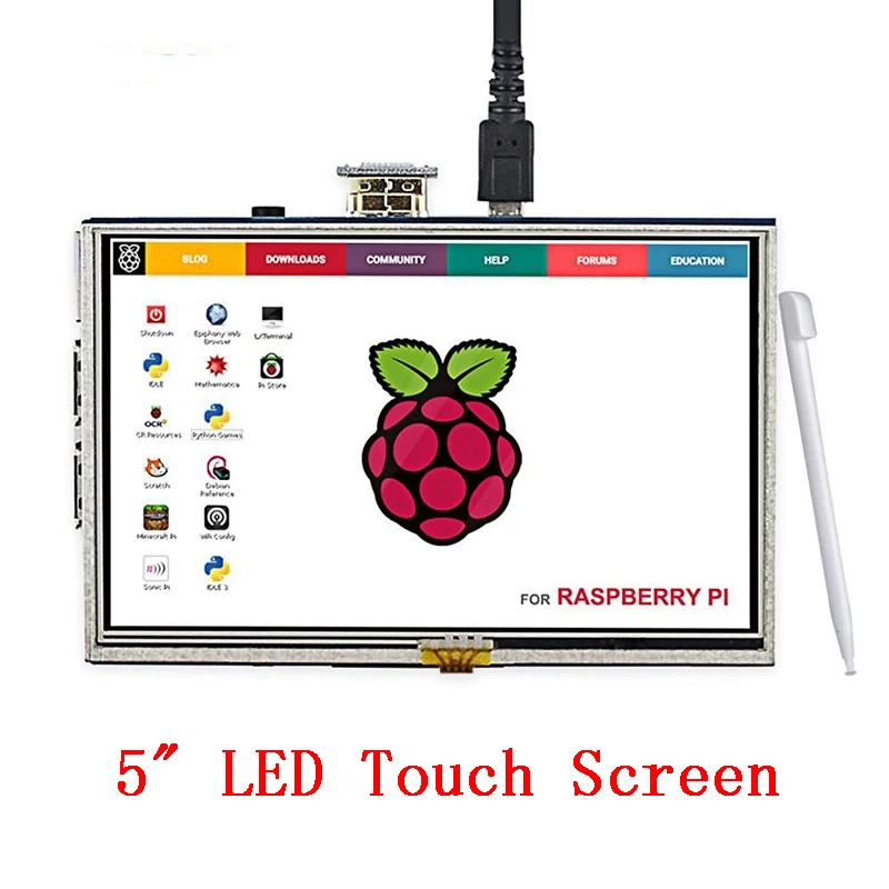 ЖК дисплей Aokin для Raspberry Pi 3 сенсорный экран 5 &quot5&quot 7 &quot480x320 Lcd 800*480 модуль монитор 2b