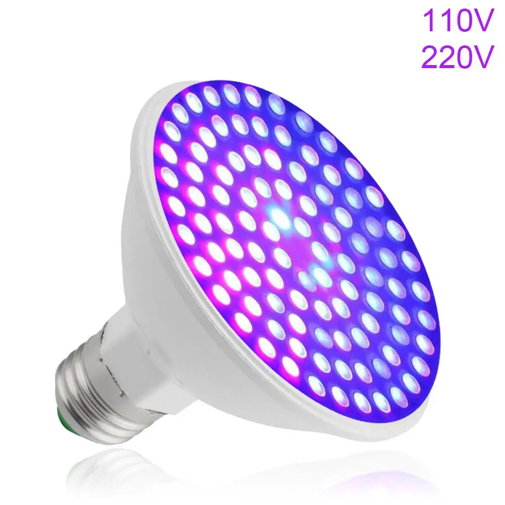 2019 100 Вт E27 УФ ультрафиолетовая фиолетовая Светодиодная лампа прожектора 100LED