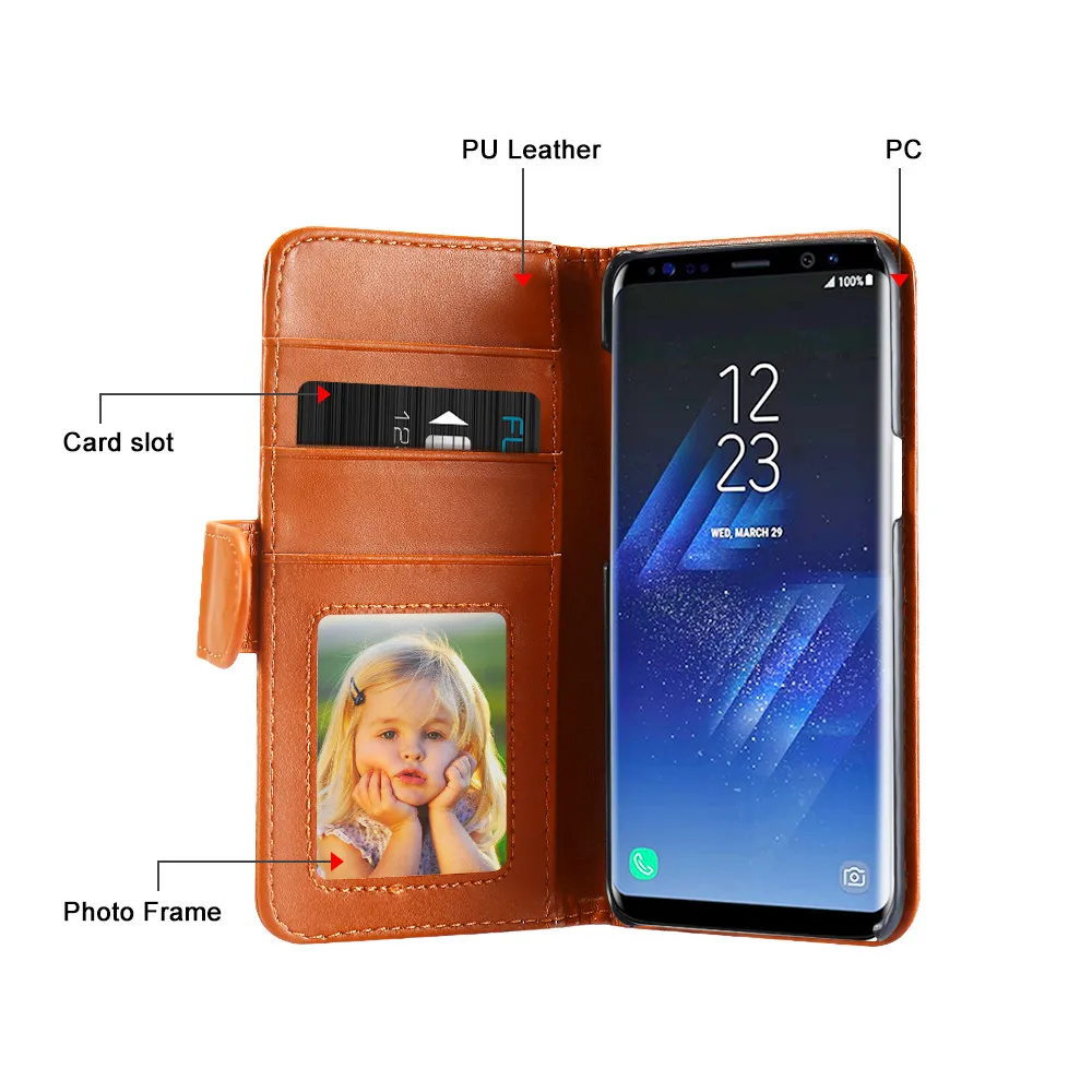 Чехол-книжка KISSCASE карамельного цвета для Samsung Galaxy S8 Plus Note 5 S5 S6 S7 edge чехол-кошелек