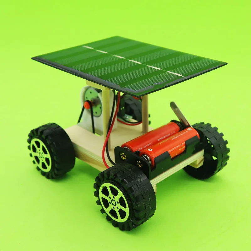 Деревянные Lunar Rover модели студентов Diy наборы научных материалов солнечная