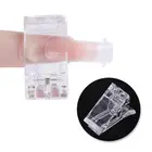 1 шт. фиксированный зажим для наращивания пальцев пластиковый многоразовый Кристальный фиксирующий Зажим УФ-клей защита от смещения Маникюрный Инструмент для дизайна ногтей