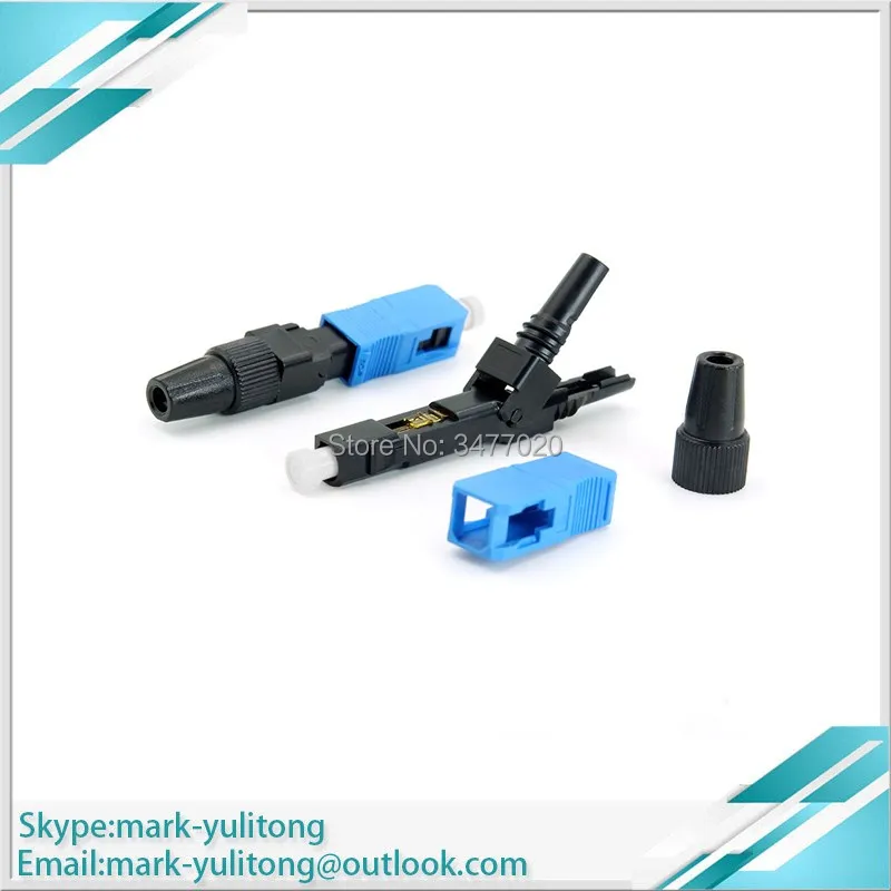 100pcs  fiber optic optica sc upc connector sc   fast fiber optic conector fibra optica  ftth conector sc apc