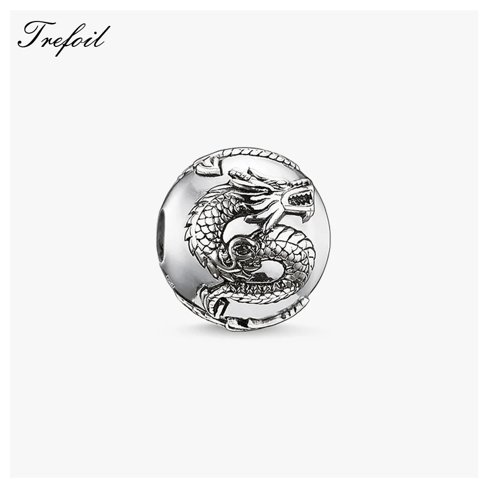 

DIY Beads Dragon Bead 5mm Hole,Fashion Silver Jewelry Punk Gift For Women Men Boy Girl Fit Bracelets Necklace Choker 2018 New
