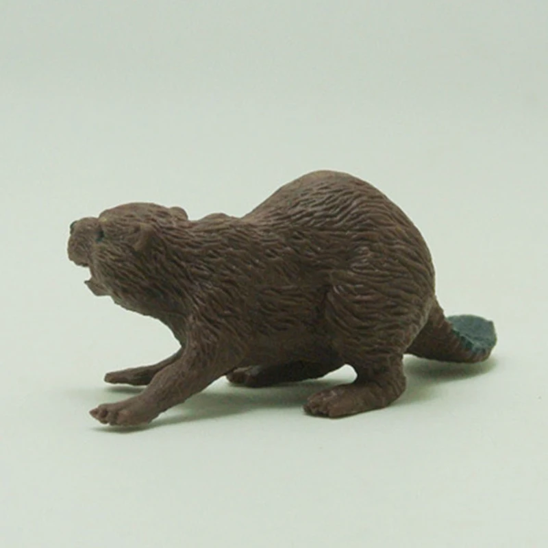 Имитация бобра диких животных модель фигурка игрушка коллекционный детский