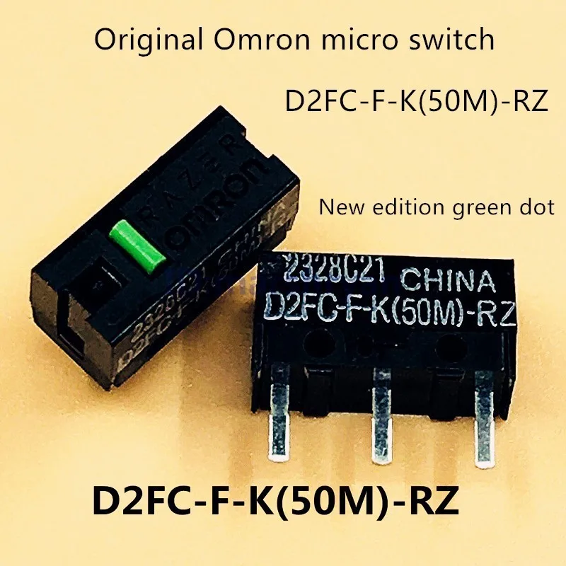 

4pcs/pack original Omron D2FC-F-K(50M)-RZ mouse micro switch mouse buttons green dot more than 50 millions click lifetime