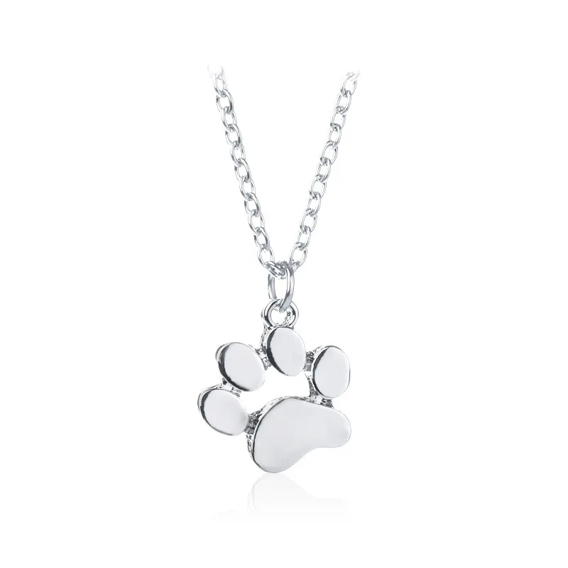 Cute Animal Cat Claw Jewelry Necklace Dog Foot Zinc Alloy Footprint Pop Long Chain Pendant AliExpress Explosion | Украшения и
