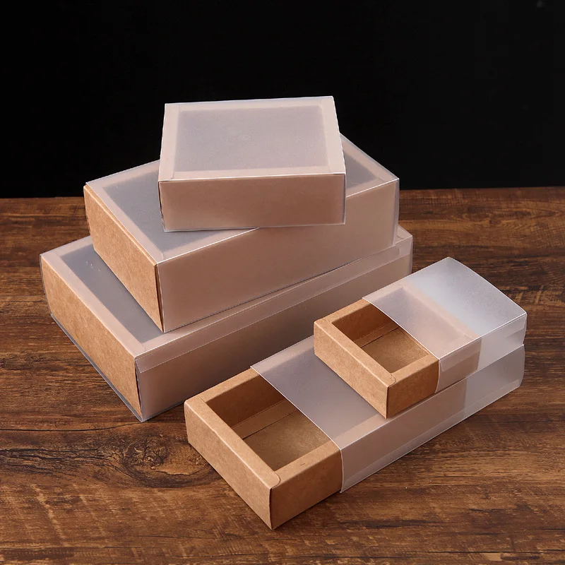 10pcs DIY Kraft Folding Drawer Paper Box Gift For Wedding Xmas Favors Birthday Party Candy Handmade Packing | Дом и сад