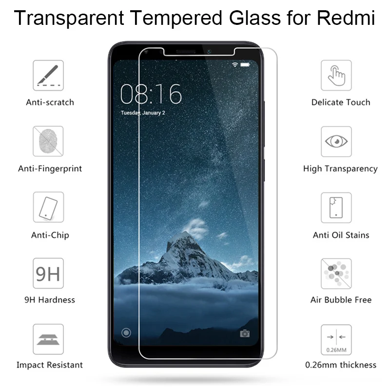Закаленное стекло для Redmi 6A 5 7A Plus Защитная пленка экрана мобильного телефона