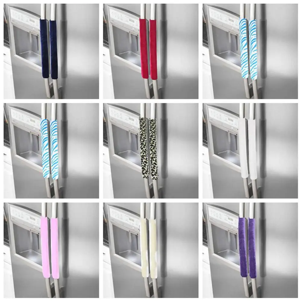 2 шт. практичная крышка ручки двери холодильника Золотая Бархатная ткань