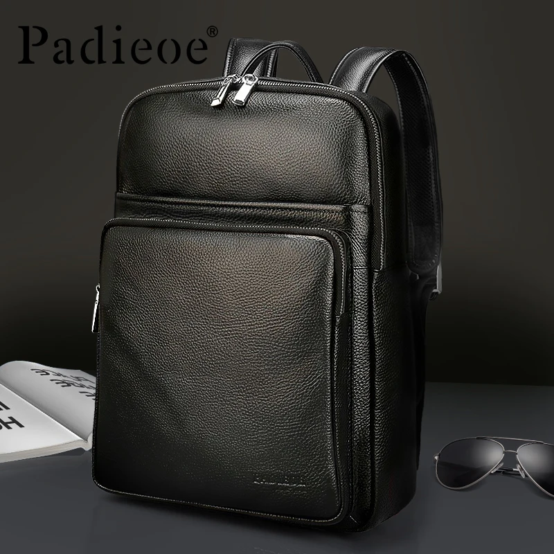 Padieoe рюкзак мужской портфель школьный дорожная кожаный сумка мужская для