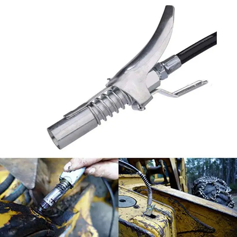 Heavy Duty Quick Release Lock Clamp High Pressure Oil Filler Connector To Zerk 10 000 Psi 1/8inch Npt Two Easy Pus | Инструменты