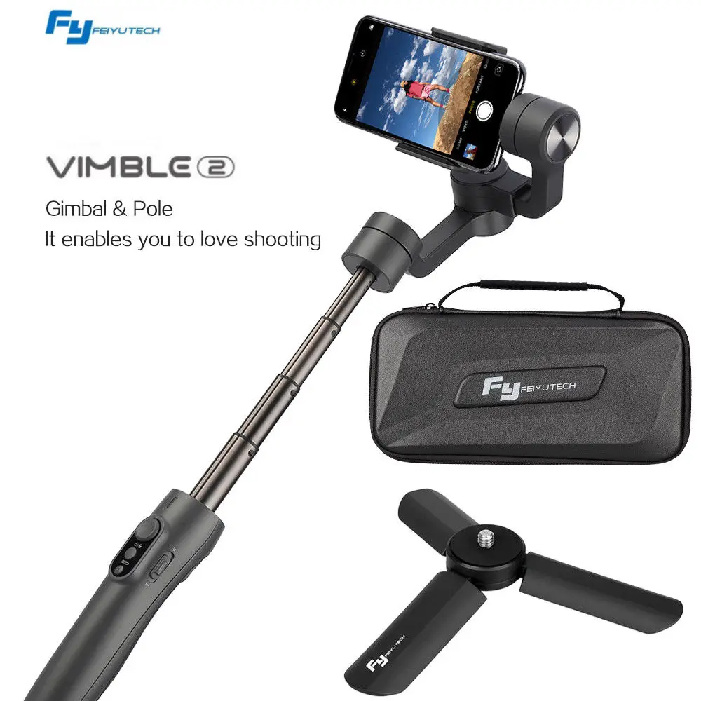 Оригинальный Feiyu Tech Vimble 2 Выдвижная карданный 3 осевой Ручной Стабилизатор для