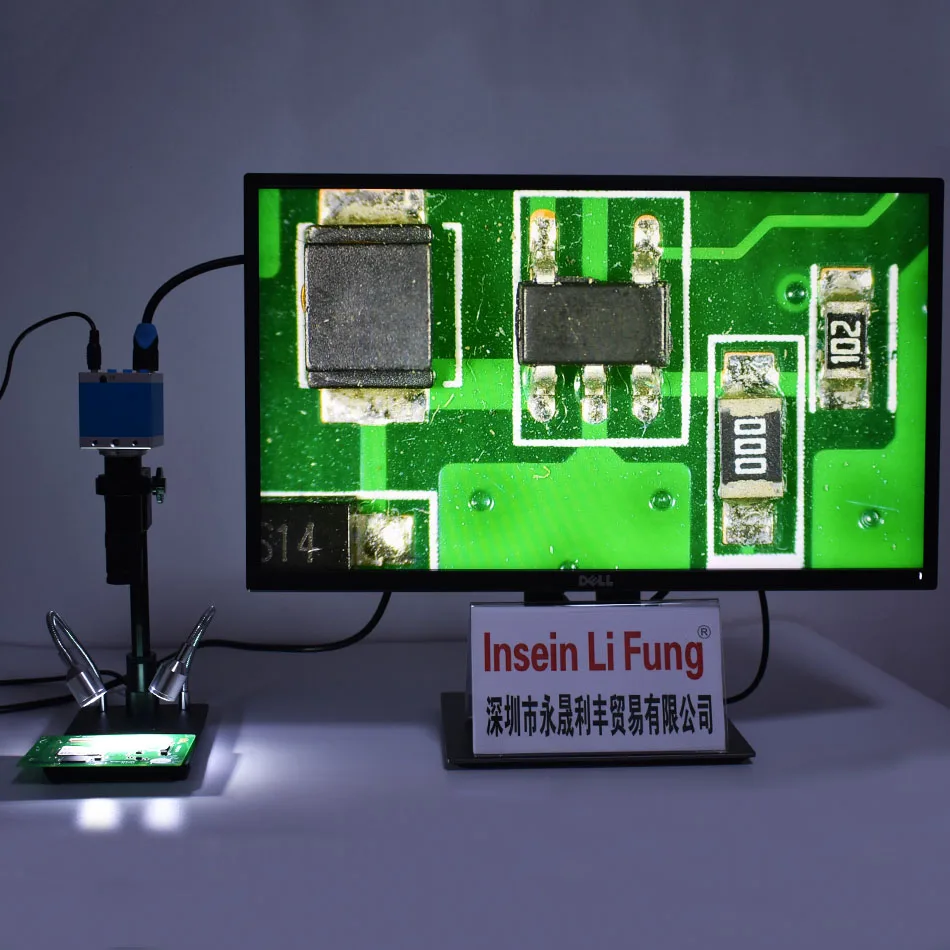 1080P 16MP HDMI USB промышленный видеомикроскоп камера 10X-200X зум C крепление объектива