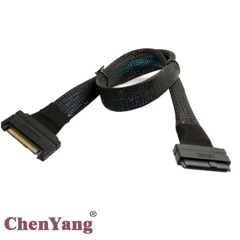 

Xiwai CY Female Extension 68pin to U.2 U2 SFF-8639 NVME PCIe SSD Male Cable 50cm