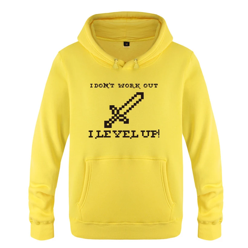 I Don't Work Out Level Up игровые худи для мужчин 2018 Мужской Пуловер Флисовые Толстовки с