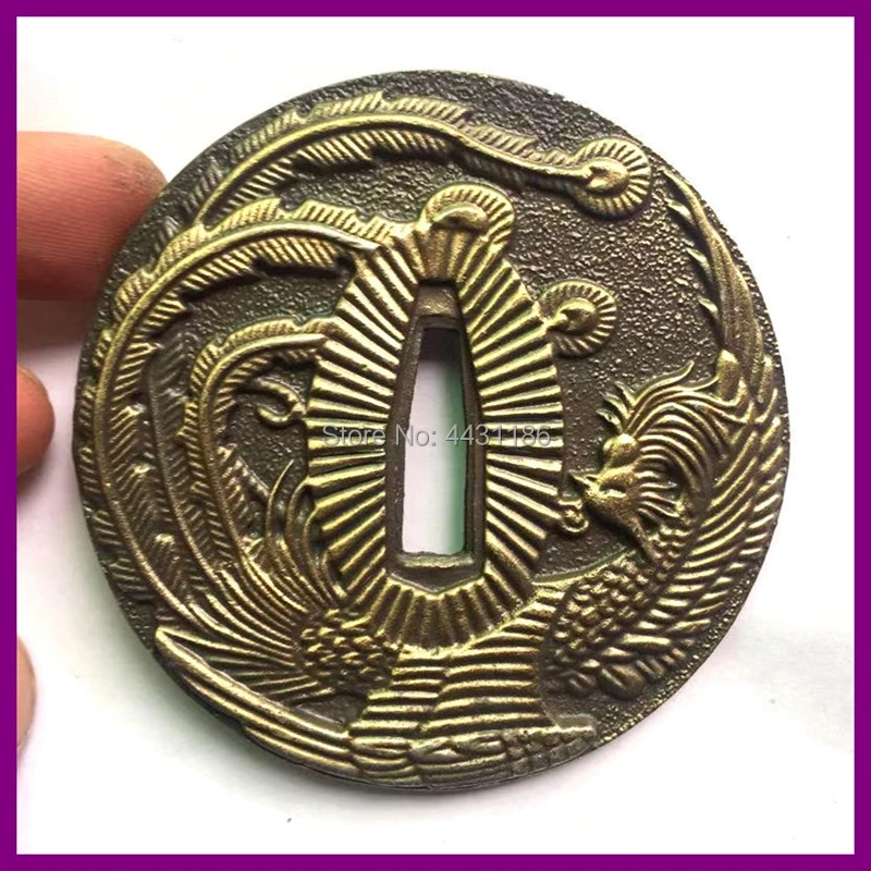 Сплав Tsuba Katana фитинги ручная защита для японского Танто меч Wakizashi W/Phoenix Theme|Мечи| |