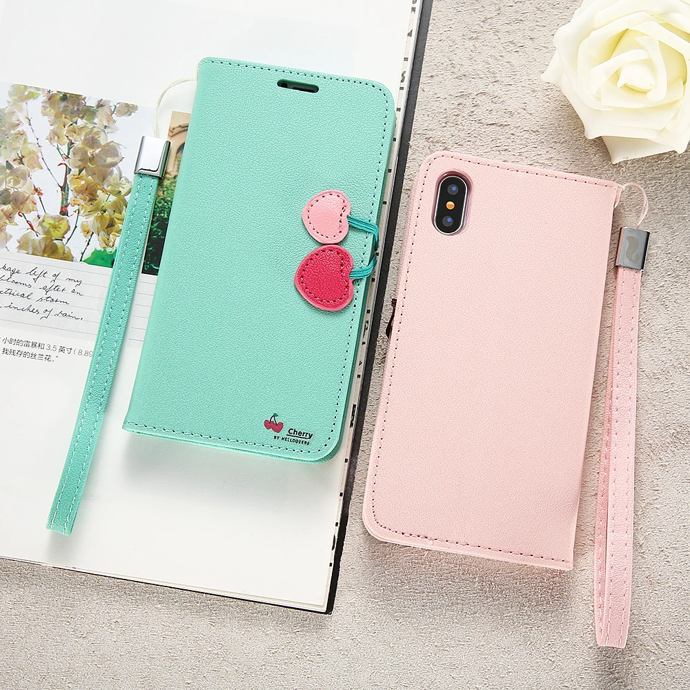 Кожаный флип кейс KISSCASE чехол кошелек с подставкой для iPhone X 6 S 5s SE Plus 7 8