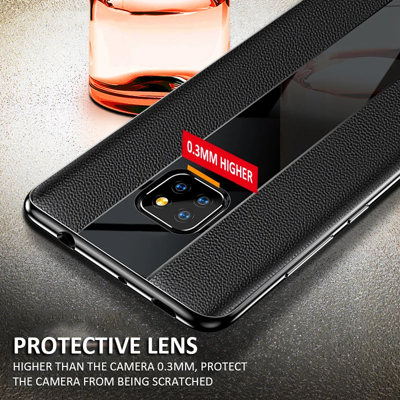 Кожаный стеклянный чехол для Huawei Mate 20 pro X Lite P20 lite plus honor 8X 10 nova 3i P smart | Мобильные