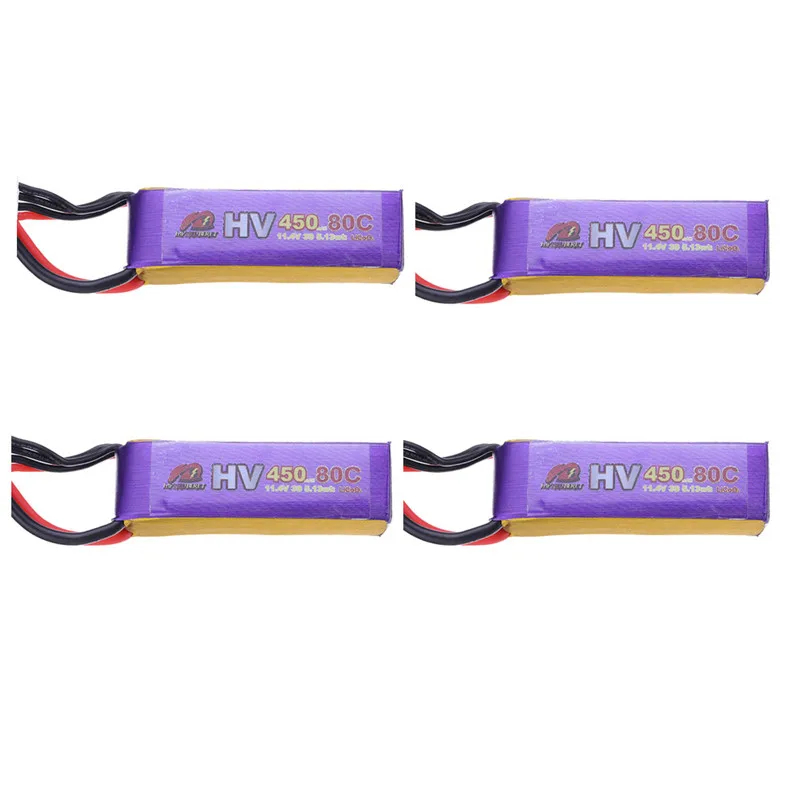 1/4 шт My красный берет 11 4 V 450 mAh 80C 3 S HV 35 XT30 Plug Липо Батарея для FPV Racing Дрон