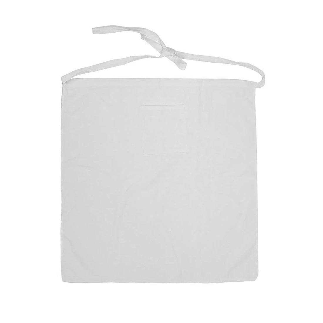 

Promotion! Kitchen Ware Chef Half Bistro Apron with Center Divide Pocket-Cotton White