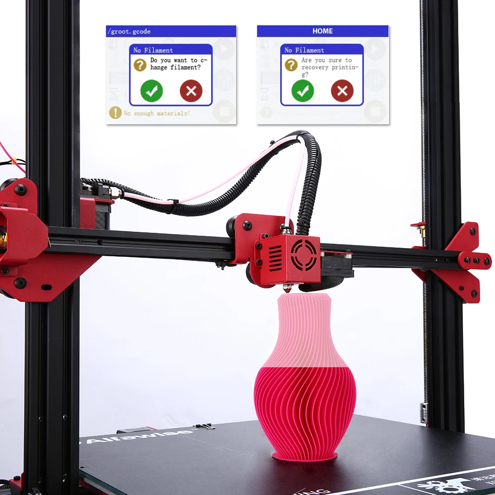 Alfawise U20 DIY 3D принтеры масштабные 2 8 дюйма Сенсорный экран алюминиевый сплав