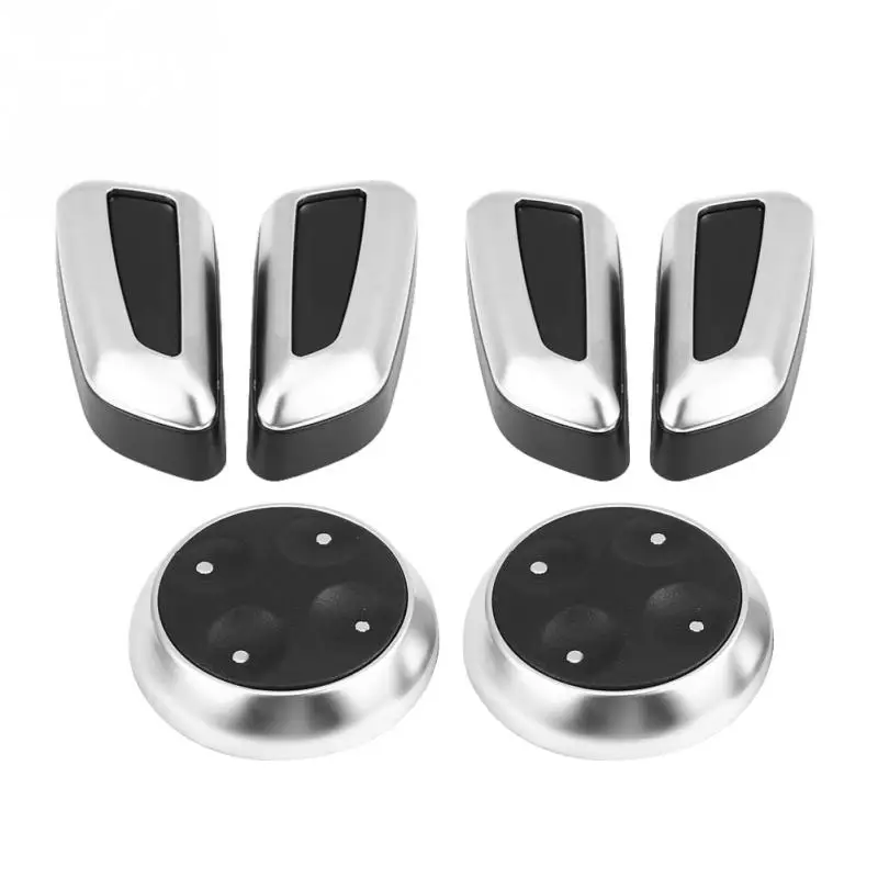 6Pcs Car Seat Adjustment Knob Button Switch Cover Trim for Audi A3 A4 A5 A6 Q3 Q5 Chrome Adjust | Автомобили и мотоциклы
