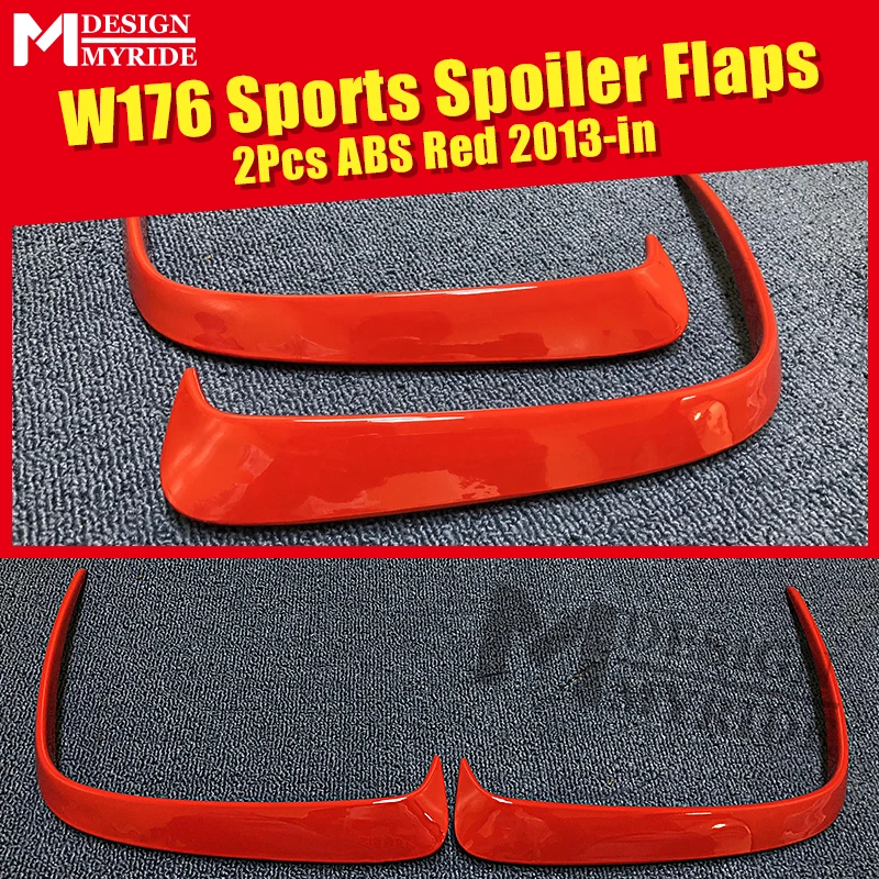 2 шт. ABS красный задний бампер Canard Vent Rafts Splitter подходит для Mercedes Benz W176 A180 A200 A250 A45