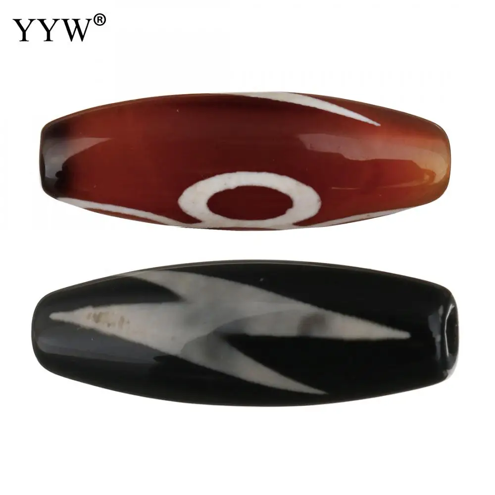 

Мужские модные ювелирные изделия из натурального тибетского оникса дзи бусины Подвески разделители DIY браслет подарок освещение пятиглазы...