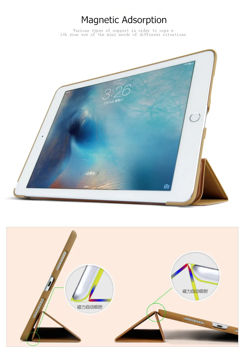 Умный чехол из искусственной кожи для Apple iPad Pro 12 9 2017 ультратонкий умный флип с