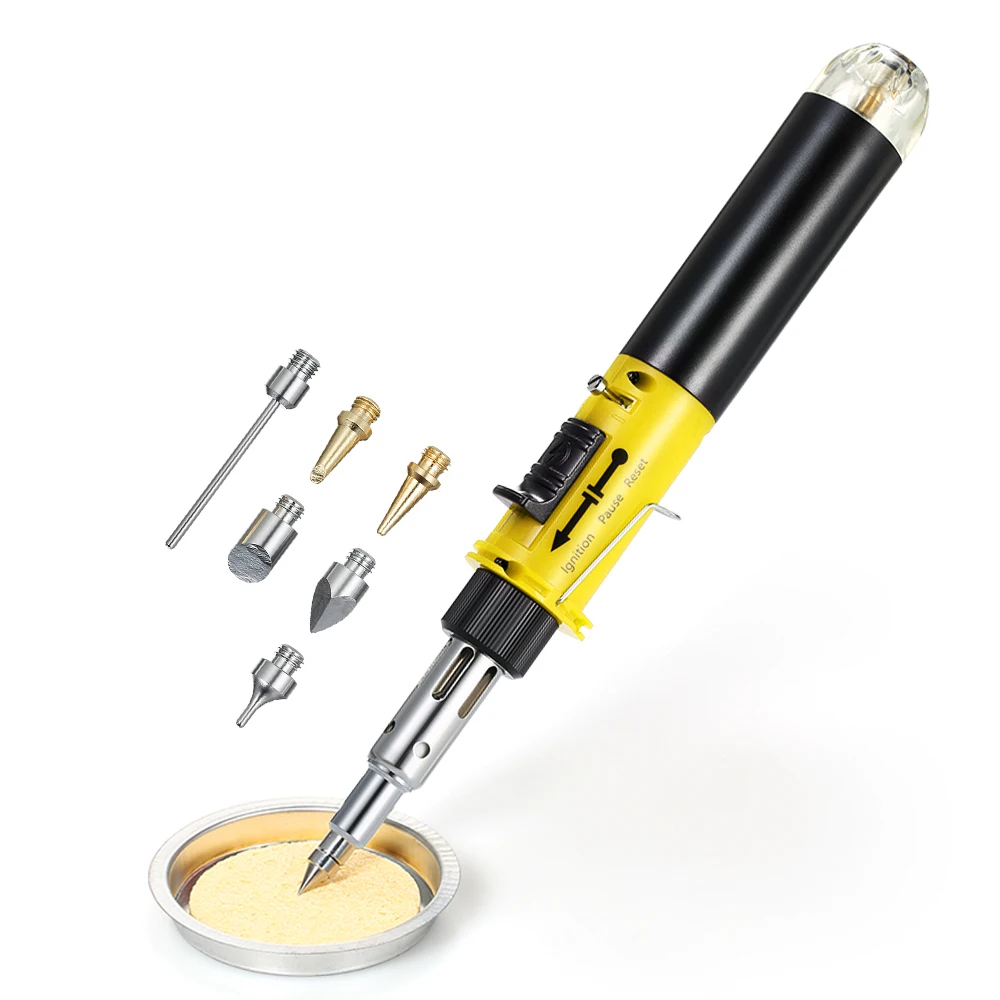 

Gas Soldering Iron 12 in 1 Professional Pen Type Butane Gas Electric Soldering Iron Set Dual Function Flame Ignitor Welding Tool
