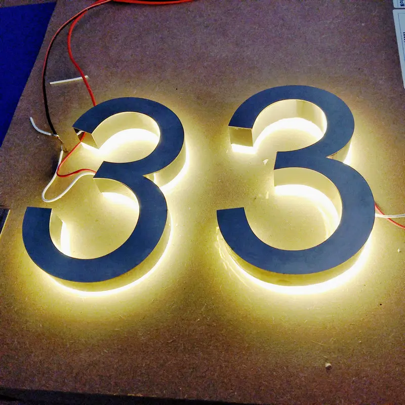 Открытый 3D металлический канал буквы бизнес led подсветка вывески|Светодиодные