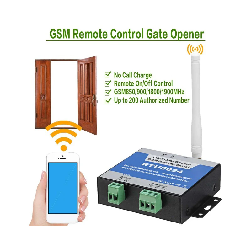 RTU5024 GSM 3g 4G беспроводной Открыватель дверей/ворот с дистанционным управлением доступом и реле для насоса по бесплатному телефонному звонку SMS команда