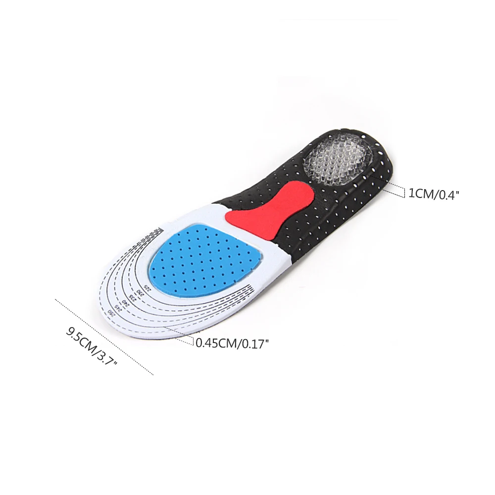 Силиконовые гелевые стельки ортопедические для обуви бега спорта Походов