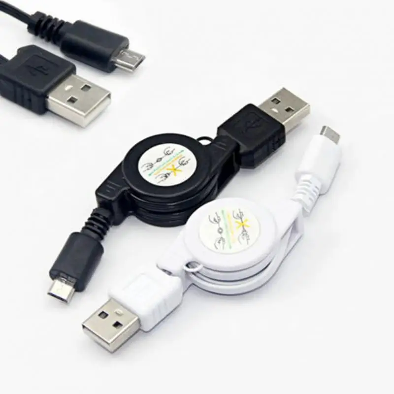 Гибкий Выдвижной Micro USB A к 2 0 B Штекерный кабель для синхронизации данных и зарядки