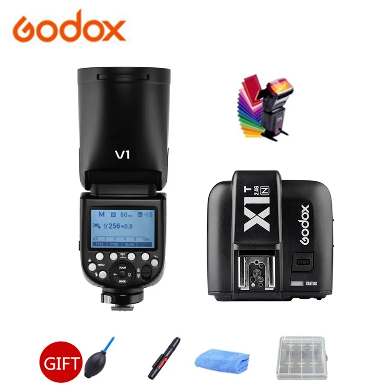 Предварительная продажа Godox V1 76 Вт круглая головка Вспышка Speedlite V1C V1N V1S TTL 1/8000s HSS